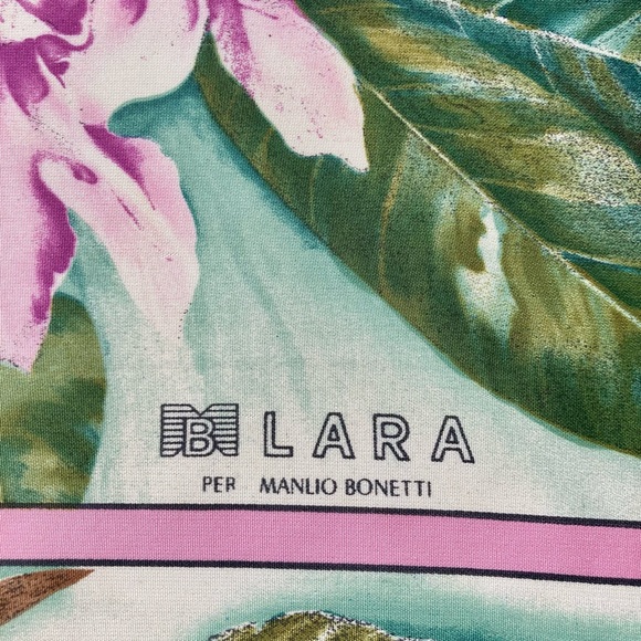 TROPICAL vintage scarf. Italian designer. - Picture 5 of 12